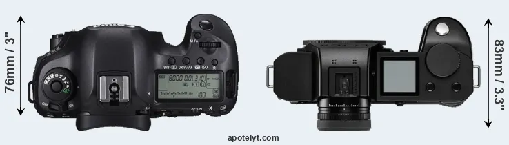 Compare 5DS R versus Leica SL2-S top