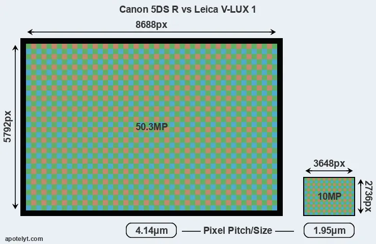 5DS R versus V-LUX 1 MP