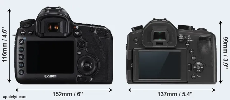 Comparison 5DS R or V-LUX Typ 114 rear