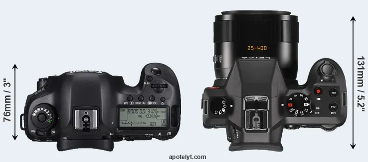 Compare 5DS R versus V-LUX Typ 114 top