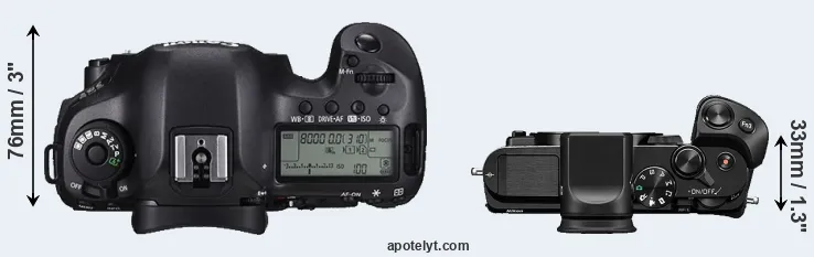 Compare 5DS R versus V3 top