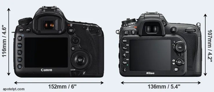 Comparison 5DS R or D7200 rear