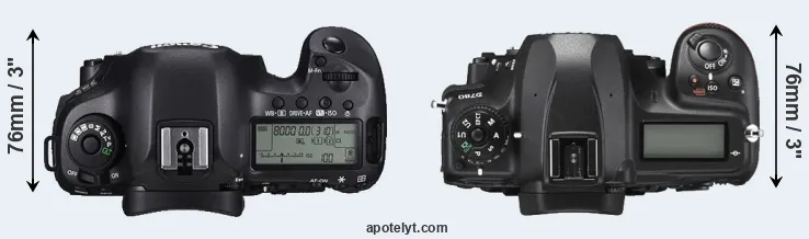 Compare 5DS R versus D780 top