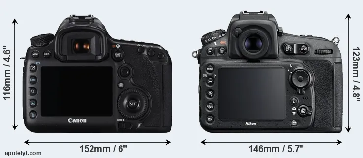 Comparison 5DS R or D810 rear