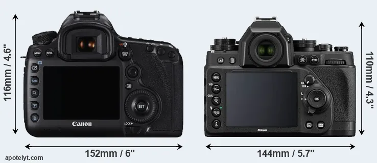 Comparison 5DS R or Df rear