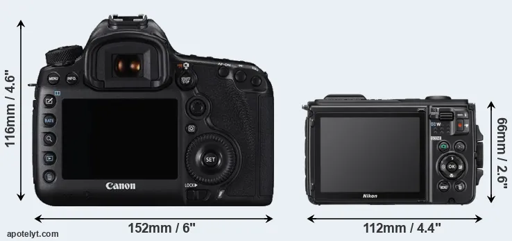 Comparison 5DS R or W300 rear