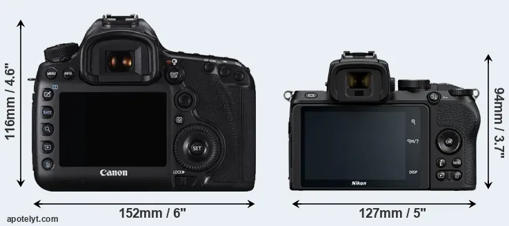 Comparison 5DS R or Z50 rear