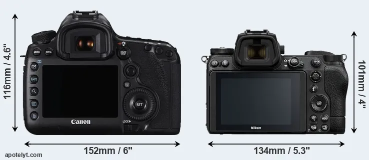 Comparison 5DS R or Z6 II rear