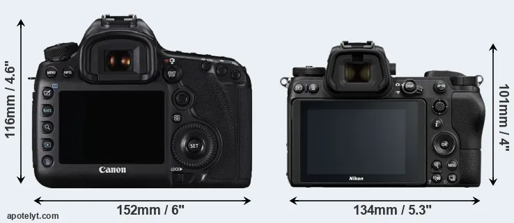 Comparison 5DS R or Z6 rear