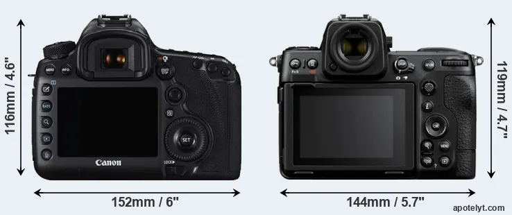 Comparison 5DS R or Z8 rear