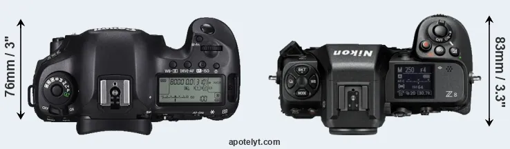 Compare 5DS R versus Z8 top
