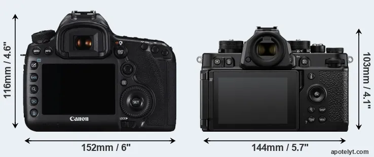 Comparison 5DS R or Zf rear