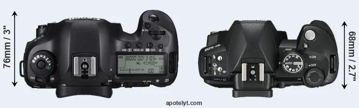 Compare 5DS R versus E-520 top