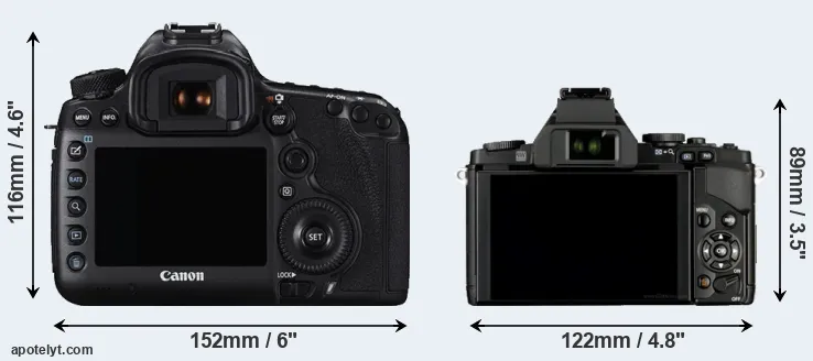 Comparison 5DS R or E-M5 rear