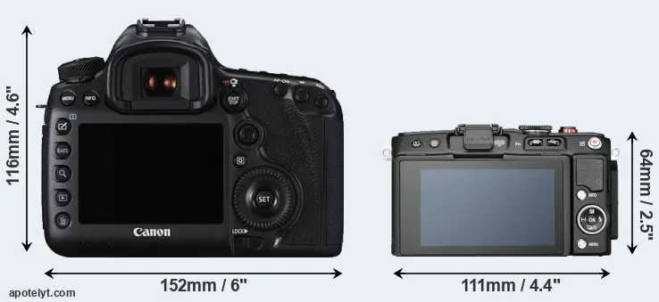 Comparison 5DS R or E-PL6 rear