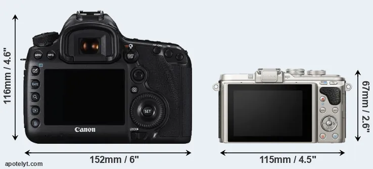 Comparison 5DS R or E-PL8 rear
