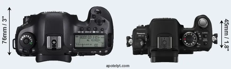 Compare 5DS R versus G1 top