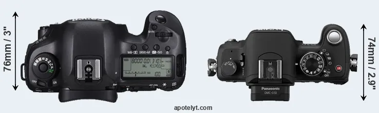Compare 5DS R versus G10 top