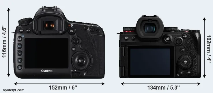 Comparison 5DS R or G9 II rear