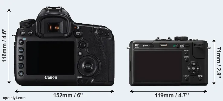Comparison 5DS R or GF1 rear