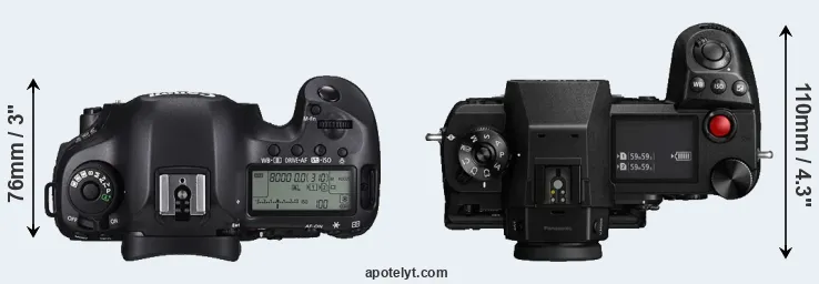 Compare 5DS R versus S1H top