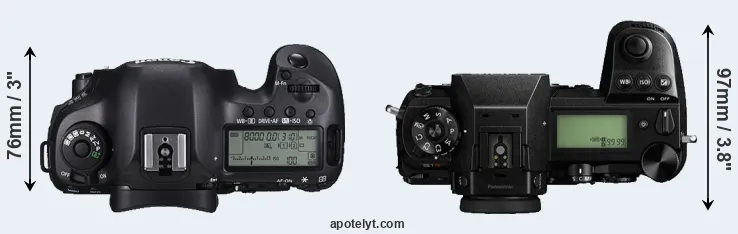 Compare 5DS R versus S1R top