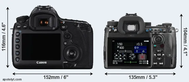 Comparison 5DS R or K-3 III rear