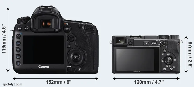 Comparison 5DS R or A6400 rear