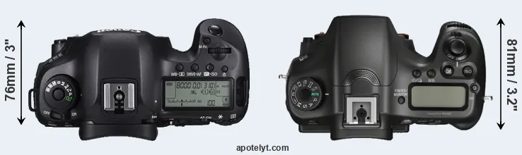 Compare 5DS R versus A68 top