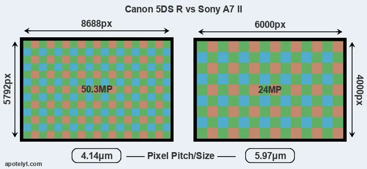 5DS R versus A7 II MP
