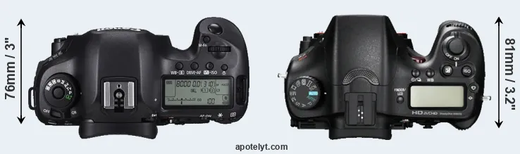 Compare 5DS R versus A77 top