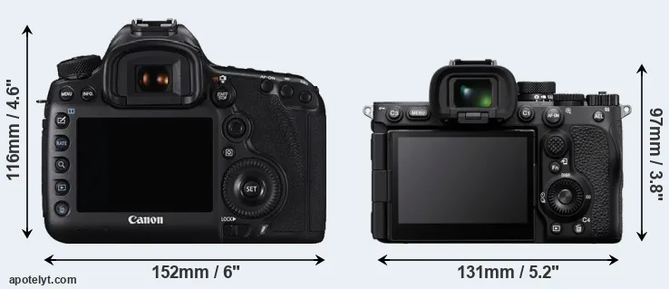 Comparison 5DS R or A7R V rear