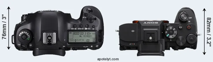 Compare 5DS R versus A7R V top