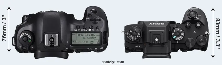 Compare 5DS R versus A9 III top