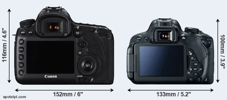 Comparison 5DS or 700D rear