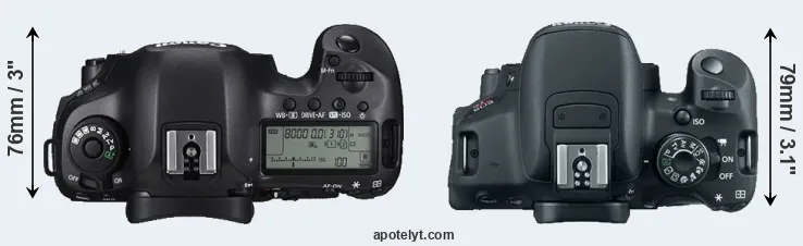 Compare 5DS versus 700D top