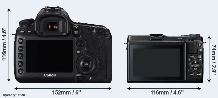 Comparison 5DS or G1X Mark II rear