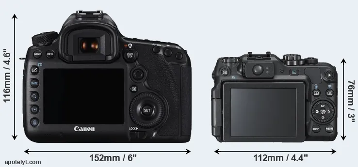 Comparison 5DS or G12 rear