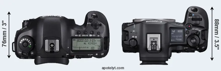 Compare 5DS versus R5 Mark II top