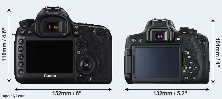 Comparison 5DS or T6i rear