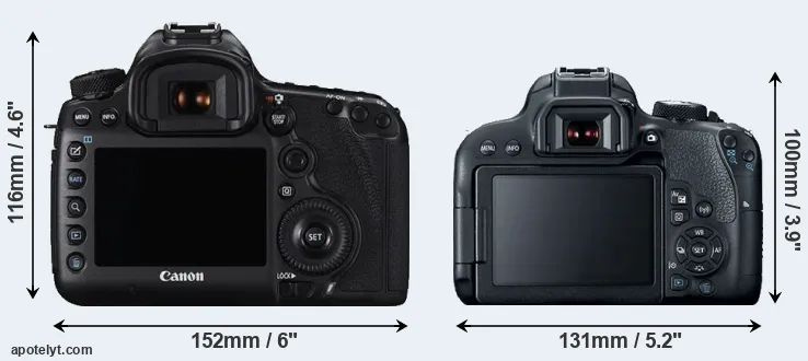 Comparison 5DS or T7i rear