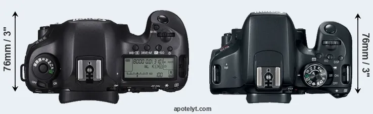 Compare 5DS versus T7i top