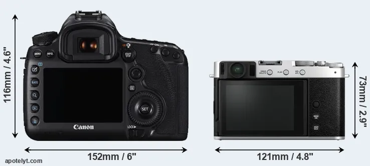 Comparison 5DS or X-E4 rear