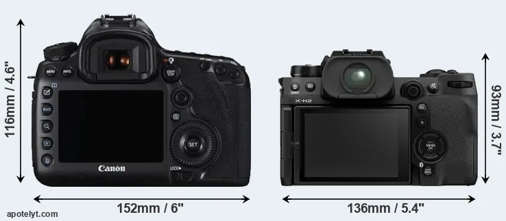 Comparison 5DS or X-H2 rear