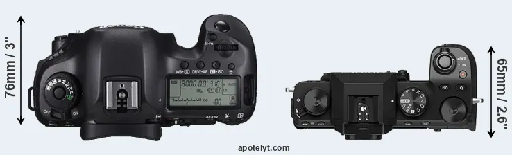 Compare 5DS versus X-S10 top