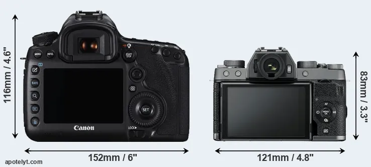 Comparison 5DS or X-T100 rear