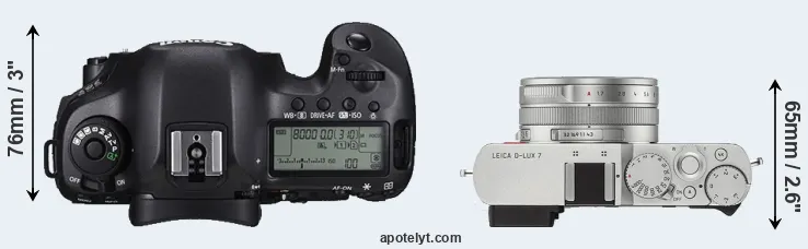 Compare 5DS versus D-LUX 7 top