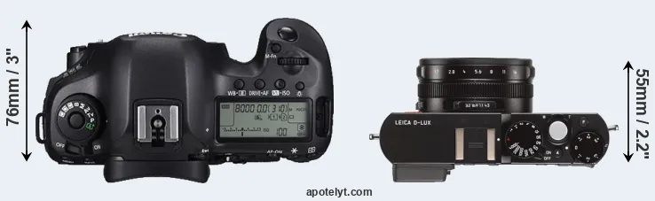 Compare 5DS versus D-LUX Typ 109 top
