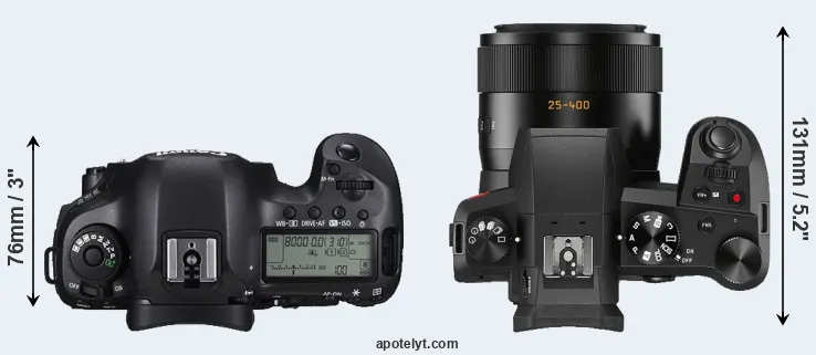 Compare 5DS versus V-LUX 5 top