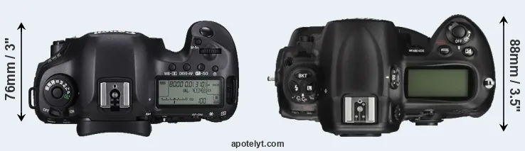 Compare 5DS versus D3X top